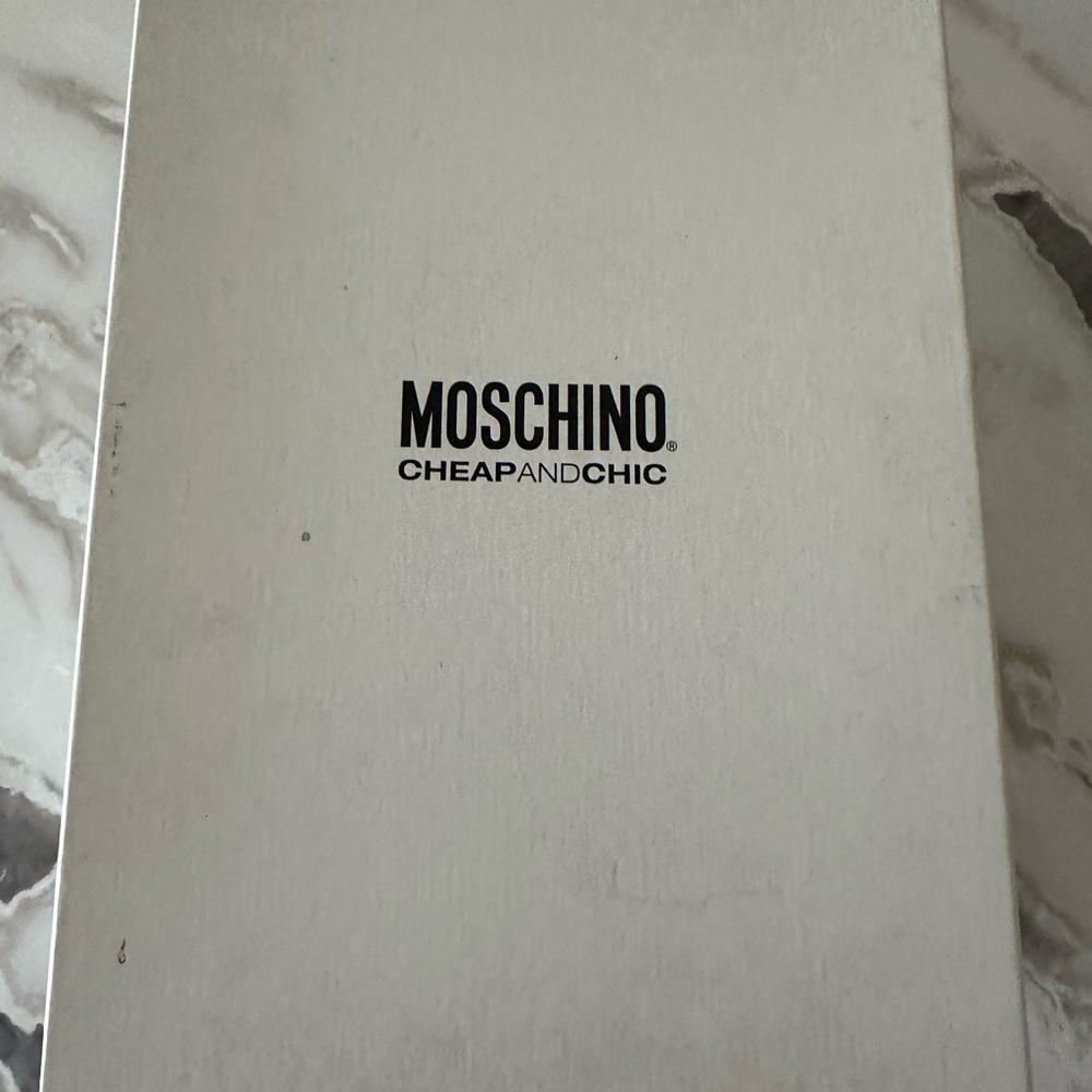 Vintage Moschino Animal Print wedge ankle strap shoes w/ribbon tie. size -6.5 - Picture 13 of 14